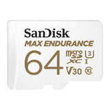 SanDisk MAX Endurance MicroSDXC, 64GB, U3, V30, C10, Full HD recording, w/Adapter