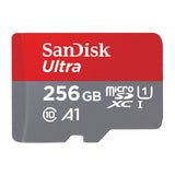 SanDisk Ultra microSDHC Memory Card, 256GB, 150MB/s, C10, UHS, U1, A1, Card W/Adapter