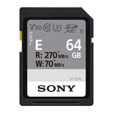 Sony Memory Card, 64GB, SFE64/T1, SDXC UHS-II SF-E SERIES,