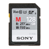 Sony Memory Card, 128GB, SFM128/T2 Video Class V60, SDXC UHS-II U3, Class10