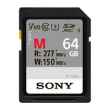 Sony Memory Card, 64GB, SFM64/T2 Video Class V60, SDXC UHS-II U3, Class10