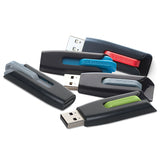 Verbatim, 32GB Store 'n' Go V3, USB 3.0 Flash Drive, 5pk, Assorted, MICROBAN