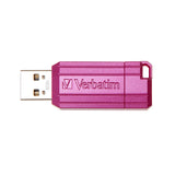 Verbatim Store Pinnstripe USB Flash Drive, 49067, 16GB, Pink