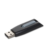 Verbatim Store 'n' Go V3 Flash Drive, 49171, 8GB, USB 3.0, Gray, TAA, MICROBAN