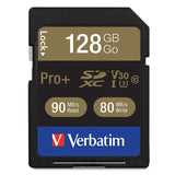 Verbatim ProPlus SDXC Memory Card, 49198, 128GB, 600x, UHS-1, U3, Class 10